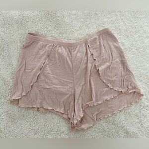 Tommy John Light Pink Ruffle Pajama Shorts Medium